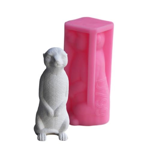 Flexible Silikon-Kerzenform, 3D-Erdmännchen, Figuren, Heimdekoration, kreative handgefertigte Projekte, Zubehör von ZEPFJHE