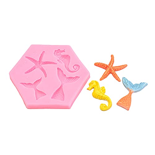 Fondantformen für Ton, Seife, Marine-Life-Serie, Modellierformen, Silikon für Küche, Backen von ZEPFJHE