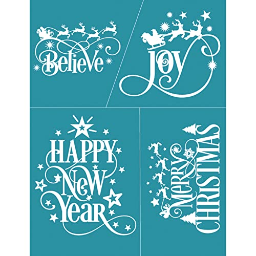 Frohe Weihnachten Siebdruck-Schablone Elch Mesh Transfers Herstellung zum Malen auf Holz Leinwand Tasche Frohe Weihnachten Siebdruck-Schablone Elch Mesh Transfers Herstellung zum Malen auf Holz Leinwand Tasche von ZEPFJHE