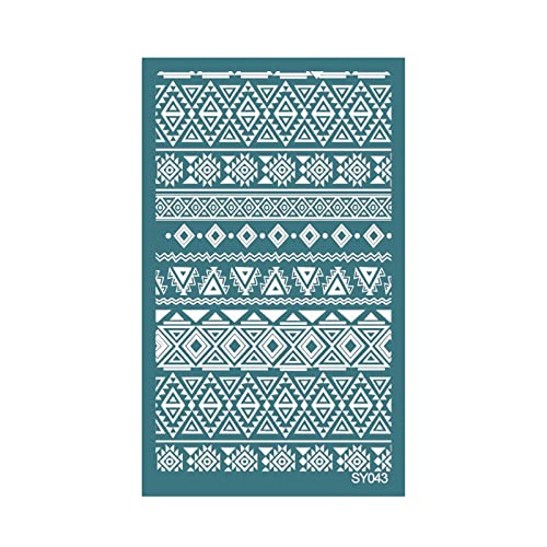 Geometrische Siebdruck-Schablonen für Ton, wiederverwendbar, Siebdruck zum Bedrucken von Ton, Schmuck, Ohrringen, Scrapbooking Geometrische Siebdruck-Schablonen für Ton, wiederverwendbar, Siebdruck zum Bedrucken von Ton, Schmuck, Ohrringen, Scrapbooking von ZEPFJHE