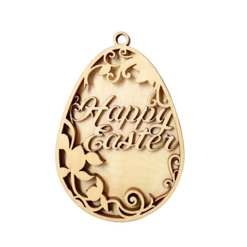 Haseneier-Form-Ausschnitte, unlackierte Holzscheiben für Erwachsene und Kinder, Malerei, hängende Ornamente, Heimdekoration Haseneier-Form-Ausschnitte, unlackierte Holzscheiben für Erwachsene und Kinder, Malerei, hängende Ornamente, Heimdekoration von ZEPFJHE