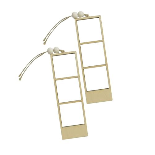 Holz-Bilderrahmen zum Aufhängen, Weihnachtsfeier, hängende Verzierung für Baum, Fenster, Tür, Wand, Urlaub, Party, Dekoration, Baby First Ornament von ZEPFJHE