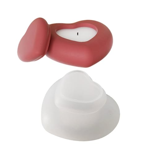 Kreatives Herzförmiges Silikonform Set Home Accessoire Dekoration Für Die Herstellung Von Bastelkerzenbechern Und Gipsaufbewahrungsgläser von ZEPFJHE