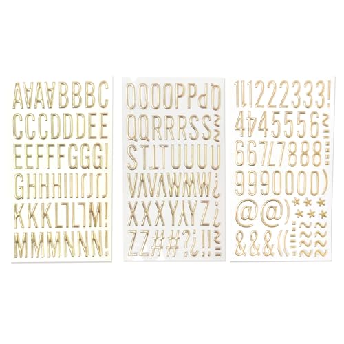 Metallic Letter Nummer Aufkleber Gold Glitzer PVC Großer Brief Für Journal Notebook Scrapbooking Scrapbooking Supplies von ZEPFJHE