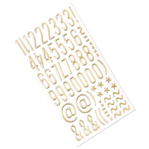 Metallic Letter Nummer Aufkleber Gold Glitzer PVC Großer Brief Für Journal Notebook Scrapbooking Scrapbooking Supplies von ZEPFJHE