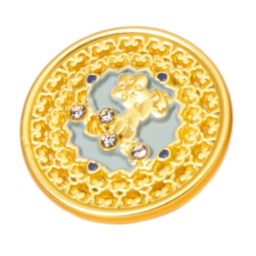 Metallknopf, hohl, Blume, Antik-Nähkleidung, für Cheongsan, Kleid, Hemd, Mantel, Pullover, Kleidung, 17 mm, Goldknopf Metallknopf, hohl, Blume, Antik-Nähkleidung, für Cheongsan, Kleid, Hemd, Mantel, Pullover, Kleidung, 17 mm, Goldknopf von ZEPFJHE