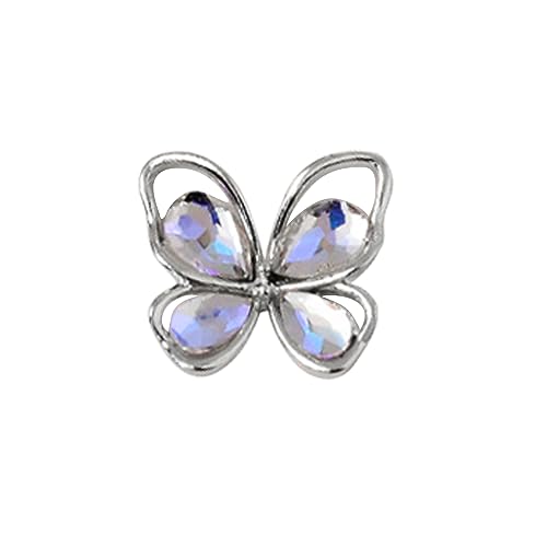 Nagelkunst-Anhänger, Schmetterling, Strasssteine, Legierung, Diamanten, für Kunstdekorationen von ZEPFJHE