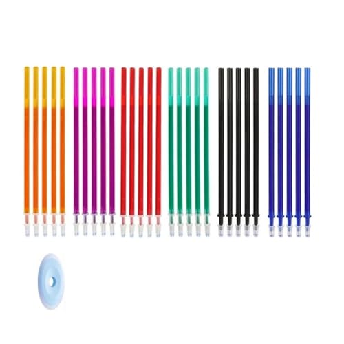 Radierbare Kugelschreiberminen mit Radiergummi, farbigem Gel, 0,5 mm feine Spitze, für Schule, Bürobedarf, 30/45 Stück Radierbare Kugelschreiberminen mit Radiergummi, farbigem Gel, 0,5 mm feine Spitze, für Schule, Bürobedarf, 30/45 Stück von ZEPFJHE