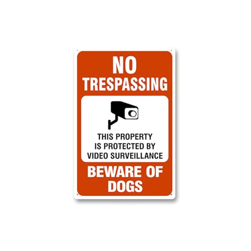 Reflektierendes 24-Stunden-Videoschild mit Aufschrift "Not allow Trespassing", "Warning CCTV Camera For Enhanced Security", Business-Schild von ZEPFJHE
