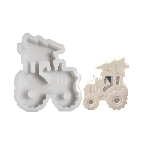 Resin Countdwons Silikonform-Set, Traktoren, Weihnachtsbaum, Silikonform für Heimdekoration, Basteln von ZEPFJHE