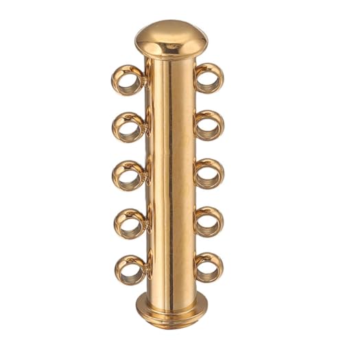 Schiebeverschluss aus 304 Edelstahl, Rohrverbinder für Schichten, Halsketten oder Armbänder, Schmuckherstellungszubehör von ZEPFJHE