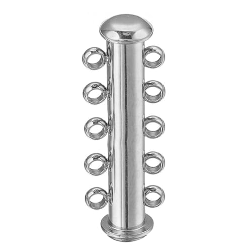 Schiebeverschluss aus 304 Edelstahl, Rohrverbinder für Schichten, Halsketten oder Armbänder, Schmuckherstellungszubehör Schiebeverschluss aus 304 Edelstahl, Rohrverbinder für Schichten, Halsketten oder Armbänder, Schmuckherstellungszubehör von ZEPFJHE