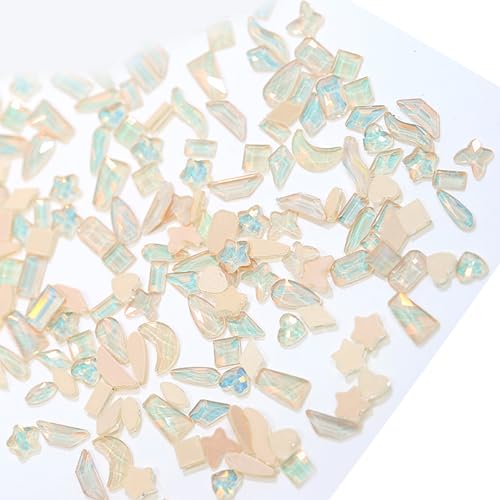 Schmetterlings-Strass-Steine, Glasnägel, flache Rückseite, Strasssteine für Nägel, Kunstbedarf, Nagelschmuck, Kristalle von ZEPFJHE