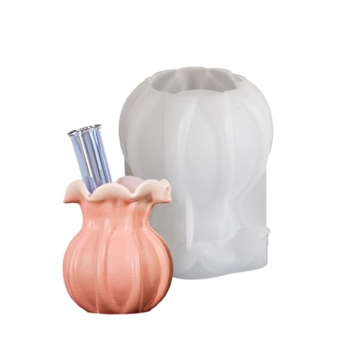 Silikonform für Kerzenständer aus Gips, handgefertigt, dekorative Hydrokultur-Vase, Heimdekoration, Form Silikonform für Kerzenständer aus Gips, handgefertigt, dekorative Hydrokultur-Vase, Heimdekoration, Form von ZEPFJHE