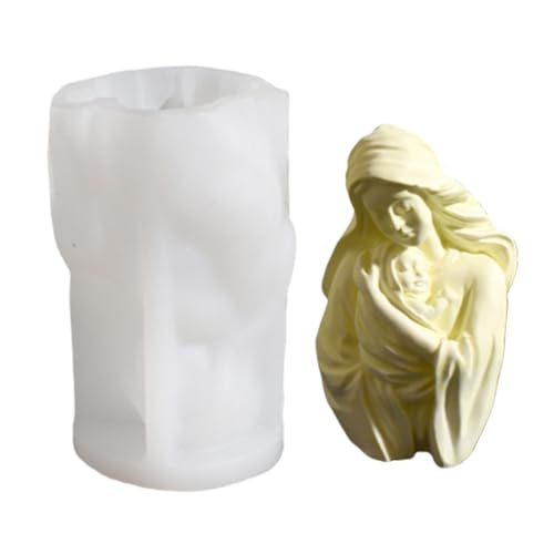 Silikonform für die Kerzenherstellung, 3D-Epoxidharz-Formen für Gottesmutter, ideal für Basteldekorationen und Heimdekoration Silikonform für die Kerzenherstellung, 3D-Epoxidharz-Formen für Gottesmutter, ideal für Basteldekorationen und Heimdekoration von ZEPFJHE