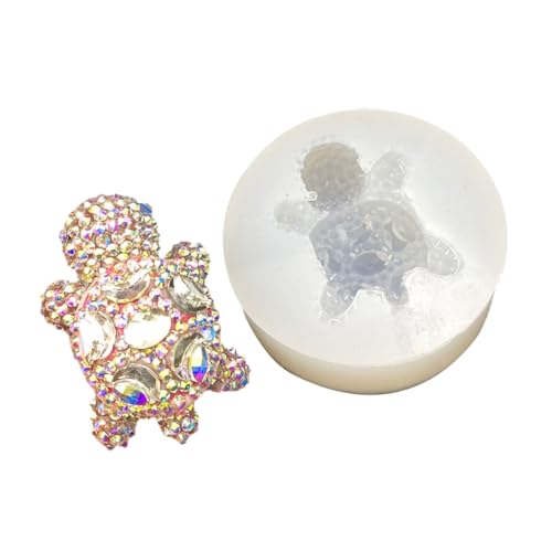 Silikonform mit Diamant-Schildkröten, stabile Silikon-Dekorationsform für hausgemachte Schildkröten, Kunstzubehör und Geschenke von ZEPFJHE
