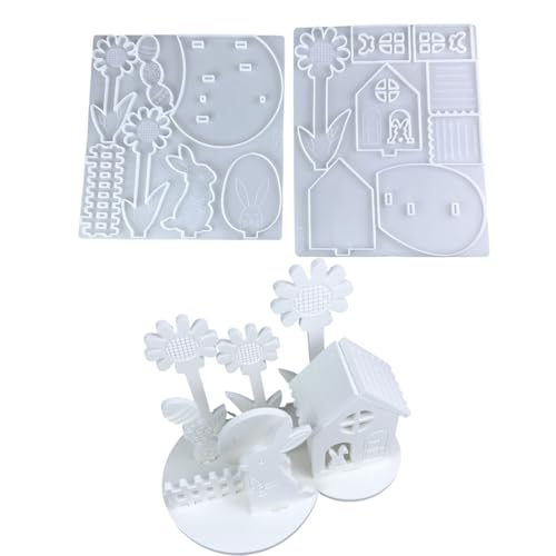Silikonform mit Sonnenblumen, Kaninchen, zum Basteln, schöne Heimdekoration, tragbar, für Enthusiasten und Projekte Silikonform mit Sonnenblumen, Kaninchen, zum Basteln, schöne Heimdekoration, tragbar, für Enthusiasten und Projekte von ZEPFJHE