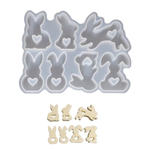 Silikonformen zur Kerzenherstellung, Osterhasen-Form, Handarbeitszubehör, Silikon-Textur für Handwerk und Heimdekorationen von ZEPFJHE