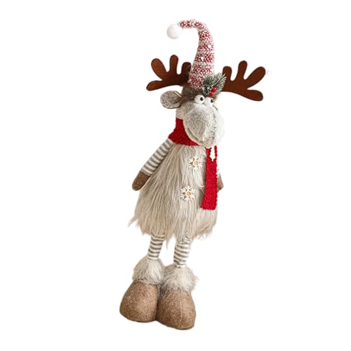 Stabile Rentierfigur aus Stoff, elegante Figur, Ornament für saisonale Fenster- und Tischdekoration, Festival-Ornament von ZEPFJHE