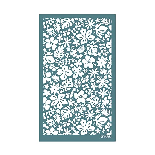 Ton-Siebdruck-Schablonen, wiederverwendbar, Siebdruck-Werkzeug für Wand, Papier, Stoff, Platte, Schmuck, Ohrringe, 8,9 x 15,2 cm von ZEPFJHE