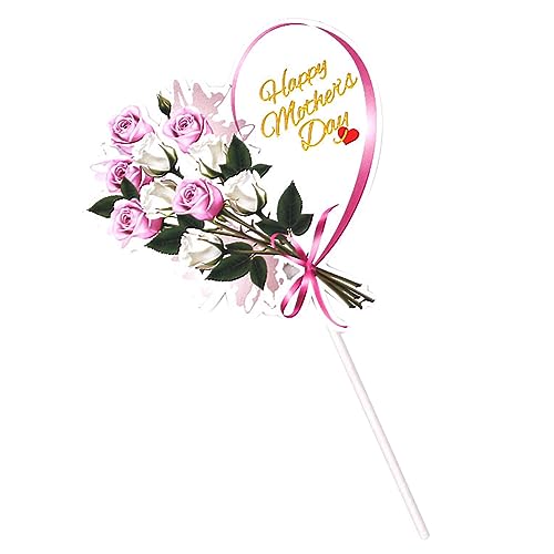 Tortenaufsätze "Happy Mothers Day", süße Herzen, Blumen, Cupcake-Picks, Dekoration, 10 Stück Tortenaufsätze "Happy Mothers Day", süße Herzen, Blumen, Cupcake-Picks, Dekoration, 10 Stück von ZEPFJHE