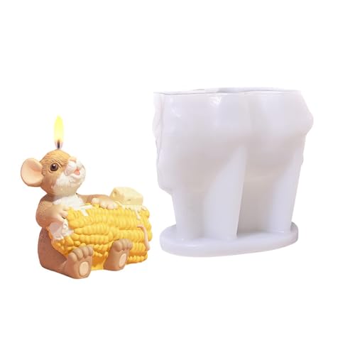 Tragbare Mauskäse Mais Kerze Schimmel Hitzebeständige Silikonmaterialien Zum Backen Von Handwerk Und Harzwerkzeug Cartoon Kuchen Dekorieren Silikonform von ZEPFJHE