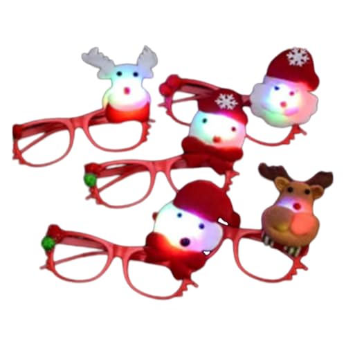 ZEPFJHE 10 x Weihnachtsfeierbrillen, LED-Licht, Weihnachtsmann-Brille, Rahmen, Foto-Requisiten, Weihnachtsdekoration, Neujahr ZEPFJHE 10 x Weihnachtsfeierbrillen, LED-Licht, Weihnachtsmann-Brille, Rahmen, Foto-Requisiten, Weihnachtsdekoration, Neujahr von ZEPFJHE