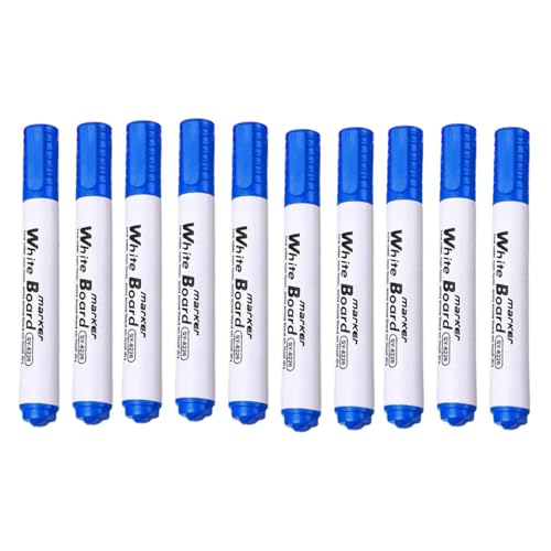 ZEPFJHE 10 x radierbare Whiteboard-Marker auf Wasserbasis, für Schule, Büro, Schwarz, Rötungen, Grün oder Blau von ZEPFJHE