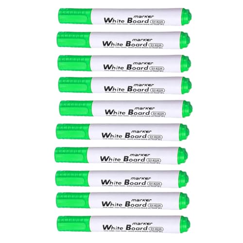 ZEPFJHE 10 x radierbare Whiteboard-Marker auf Wasserbasis, für Schule, Büro, Schwarz, Rötungen, Grün oder Blau von ZEPFJHE