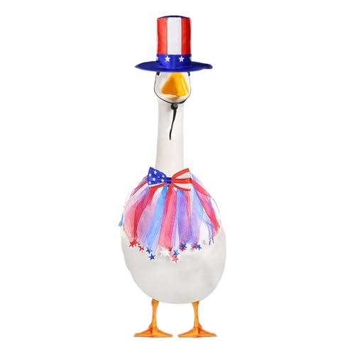 ZEPFJHE 3-teiliges Veranda-Gänse-Outfit für Zement-Rasen, Gänse-Statue mit Bindehut und Halsgürtel, für Ostern und Unabhängigkeitstag, Haustier-Kostüme ZEPFJHE 3-teiliges Veranda-Gänse-Outfit für Zement-Rasen, Gänse-Statue mit Bindehut und Halsgürtel, für Ostern und Unabhängigkeitstag, Haustier-Kostüme von ZEPFJHE