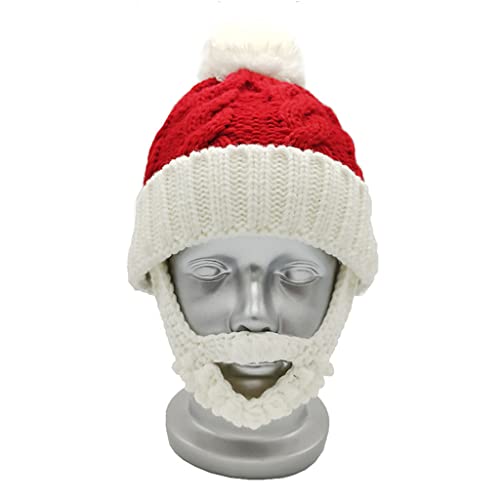 ZEPFJHE Bart Weihnachtsmannmütze, warm, gestrickt, für Erwachsene, Kinder, Dekorationen für Cosplay, Weihnachten, Party, Neujahrsgeschenke ZEPFJHE Bart Weihnachtsmannmütze, warm, gestrickt, für Erwachsene, Kinder, Dekorationen für Cosplay, Weihnachten, Party, Neujahrsgeschenke von ZEPFJHE