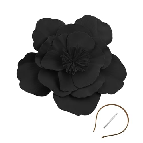 ZEPFJHE Blumen-Fascinator mit Weihnachtsblumen, Haarschmuck, elegante Foto-Requisiten für Hochzeitsfeiern und Veranstaltungen, leichte Brautjungfern-Kopfbedeckung von ZEPFJHE