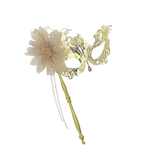 ZEPFJHE Blumen-Maskerade mit Stab, Metall, halbes Gesicht, Strasssteine für Damen, Halloween, Abschlussbälle, Kostüm ZEPFJHE Blumen-Maskerade mit Stab, Metall, halbes Gesicht, Strasssteine für Damen, Halloween, Abschlussbälle, Kostüm von ZEPFJHE