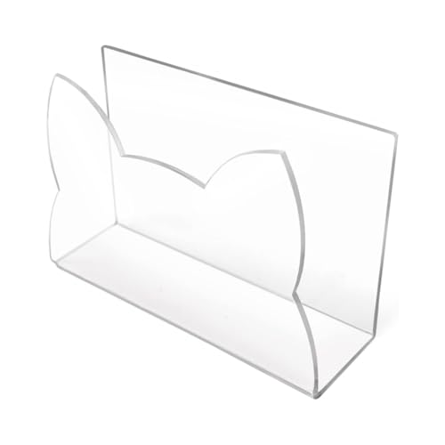 ZEPFJHE Briefhalter in Katzenform, Acryl, Briefablage, Schreibtisch-Organizer, Schreibtisch-Aktenaufbewahrung, Ausstellungsschlitz für Büro, Post Organizer von ZEPFJHE