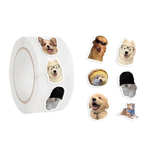 ZEPFJHE Deko-Klebeband mit Hundemotiven, für Bastelarbeiten, Umschläge, Schule, Schreibwaren, kreative Geschenkverpackung, Hunde-Aufkleber-Rolle von ZEPFJHE