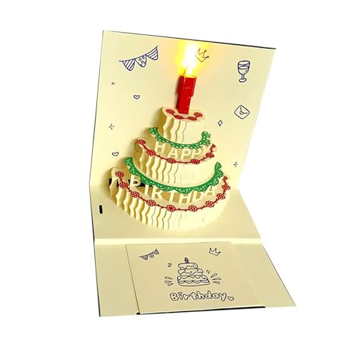 ZEPFJHE Dekorative LED Beleuchtete 3D Multilayer Kuchen Grußkarte Mit Musik Und Perfekt Für Geburtstage Und Feiertage ZEPFJHE Dekorative LED Beleuchtete 3D Multilayer Kuchen Grußkarte Mit Musik Und Perfekt Für Geburtstage Und Feiertage von ZEPFJHE