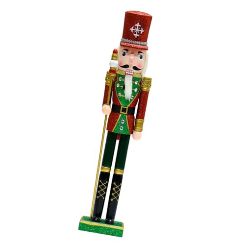 ZEPFJHE Dekorative Nussknacker-König-Figur für Büro, Holz, Weihnachtsmotiv, Tischdekoration, Schreibtischzubehör, 55 cm ZEPFJHE Dekorative Nussknacker-König-Figur für Büro, Holz, Weihnachtsmotiv, Tischdekoration, Schreibtischzubehör, 55 cm von ZEPFJHE