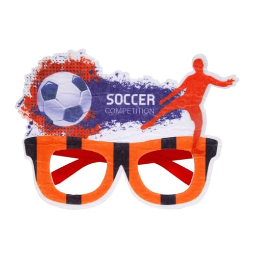 ZEPFJHE Europäische Fußball-Brille, Brillenrahmen, Brille für Teenager, Erwachsene, Party-Dekoration und Sportveranstaltungen, Fußball-Themen-Zubehör von ZEPFJHE