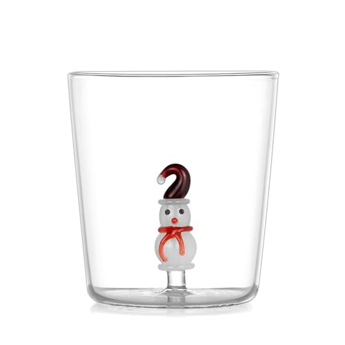 ZEPFJHE Glastasse mit weihnachtlichem Motiv, einzigartige Weihnachtstasse mit zarten Designs für verschiedene Anlässe von ZEPFJHE