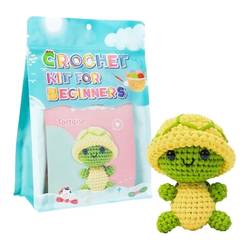 ZEPFJHE Häkeltier-Kits, Schildkröten, Häkel-Sets, Häkel-Starter-Kits mit Garnnadel, Schritt-für-Schritt-Video-Tutorial für Erwachsene ZEPFJHE Häkeltier-Kits, Schildkröten, Häkel-Sets, Häkel-Starter-Kits mit Garnnadel, Schritt-für-Schritt-Video-Tutorial für Erwachsene von ZEPFJHE