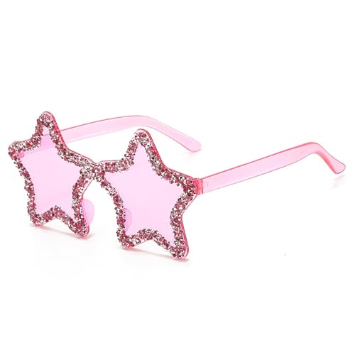 ZEPFJHE Hip Hop glitzernde Schattierungen, stilvolle dekorative Augenbrille, Stern, Live-Show, Party, Foto-Requisiten, Schattierungen, Frauen, glitzerndes Design von ZEPFJHE