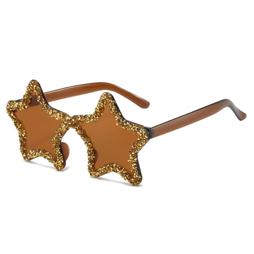 ZEPFJHE Hip Hop glitzernde Schattierungen, stilvolle dekorative Augenbrille, Stern, Live-Show, Party, Foto-Requisiten, Schattierungen, Frauen, glitzerndes Design von ZEPFJHE