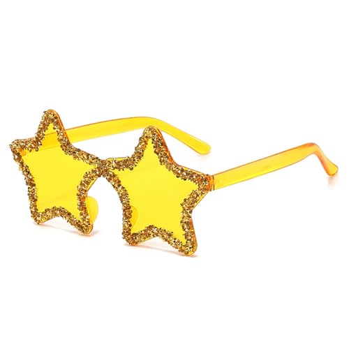 ZEPFJHE Hip Hop glitzernde Schattierungen, stilvolle dekorative Augenbrille, Stern, Live-Show, Party, Foto-Requisiten, Schattierungen, Frauen, glitzerndes Design von ZEPFJHE
