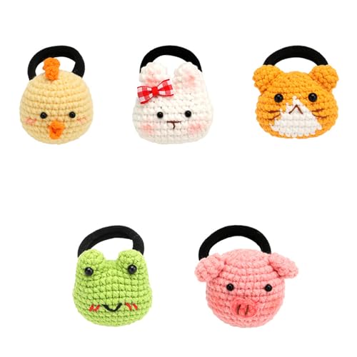 ZEPFJHE Hübsches Tierhaarband, Häkelset, Haarseile, Häkel-Starter-Kits, handgefertigtes Strickset mit Haken für Frauen, Haarbänder, Anfänger, Tierhaarband, Strickset ZEPFJHE Hübsches Tierhaarband, Häkelset, Haarseile, Häkel-Starter-Kits, handgefertigtes Strickset mit Haken für Frauen, Haarbänder, Anfänger, Tierhaarband, Strickset von ZEPFJHE
