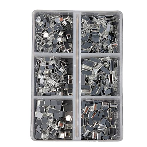 ZEPFJHE Kristall-Strasssteine für Nagelkunst, Heimkleidung, Dekorationen, Strasssteine, Kristall, Nagelkunst-Set, flache Rückseite von ZEPFJHE