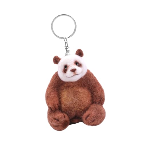 ZEPFJHE Little Panda Nadelfilz Zubehör mit Anleitung für Anfänger Tier Panda Set Wollfilz von ZEPFJHE