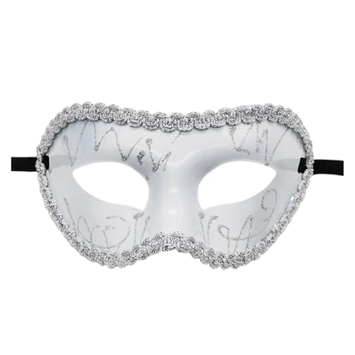 ZEPFJHE Maskerade, halbes Gesicht, handbemalt, Halloween-Kostüm, Zubehör für Damen und Herren, Maskerade, Halloween, Cosplay, Party, Gesicht von ZEPFJHE