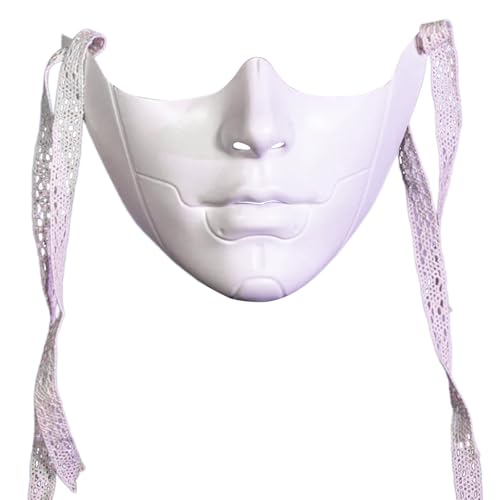 ZEPFJHE Maskerade Cosplay Halbes Gesicht für Frauen Männer Cosplay Party Fotografie Requisiten Halloween Dekoration Weiß ZEPFJHE Maskerade Cosplay Halbes Gesicht für Frauen Männer Cosplay Party Fotografie Requisiten Halloween Dekoration Weiß von ZEPFJHE
