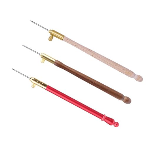 ZEPFJHE Mehrzweck-Stickhaken-Set mit 3 Nadeln, ergonomischer Griff, Stickerei, Häkelnadel zum Sticken von Pailletten, Perlen ZEPFJHE Mehrzweck-Stickhaken-Set mit 3 Nadeln, ergonomischer Griff, Stickerei, Häkelnadel zum Sticken von Pailletten, Perlen von ZEPFJHE