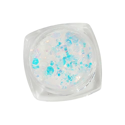 ZEPFJHE Nagel-Pailletten-Dekorationen, glitzernde Flocken, Gel-Charms, Maniküre, Pailletten, Kunstdekorationen, Flocken für Nageldesign für Nagelkunst-Dekoration von ZEPFJHE